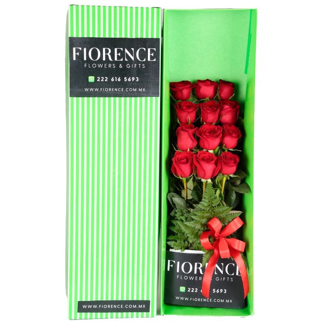 Caja de Regalo con 12 Rosas