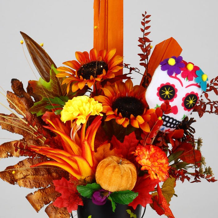 Centro de Mesa Floral Halloween & Día de Muertos
