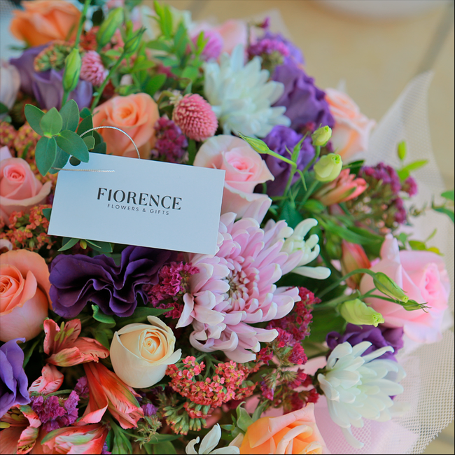 Always With You Bouquet - Mixed Lisianthus and Rose Flowers