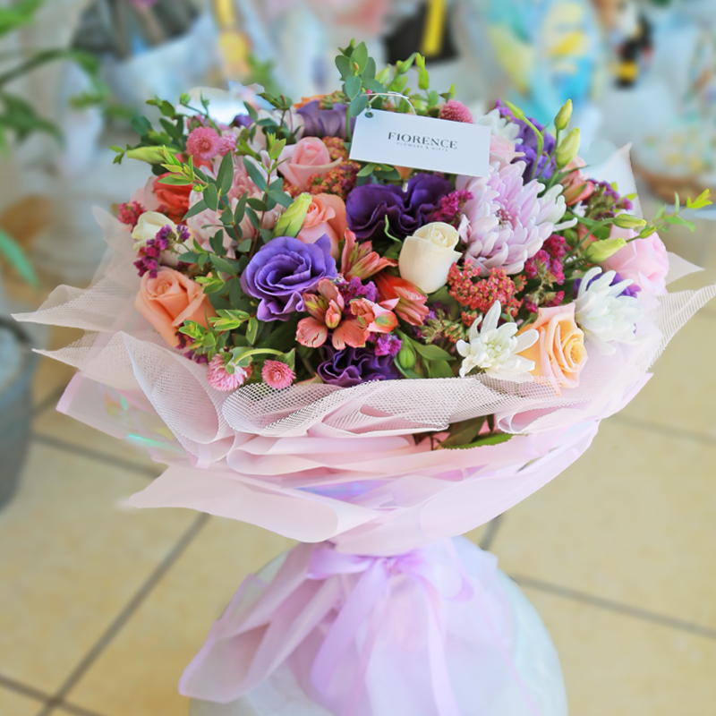 Ramo Siempre Contigo - Flores Mixtas Lisianthus y Rosas