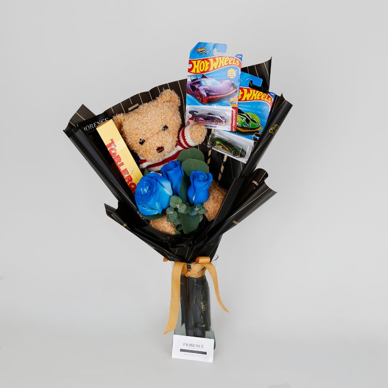 Rosas Azules y Regalos para Él