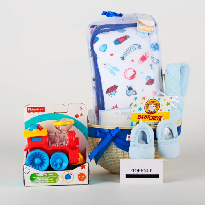 Canastilla de Regalo para Bebé -  “Mi Primer Viaje”