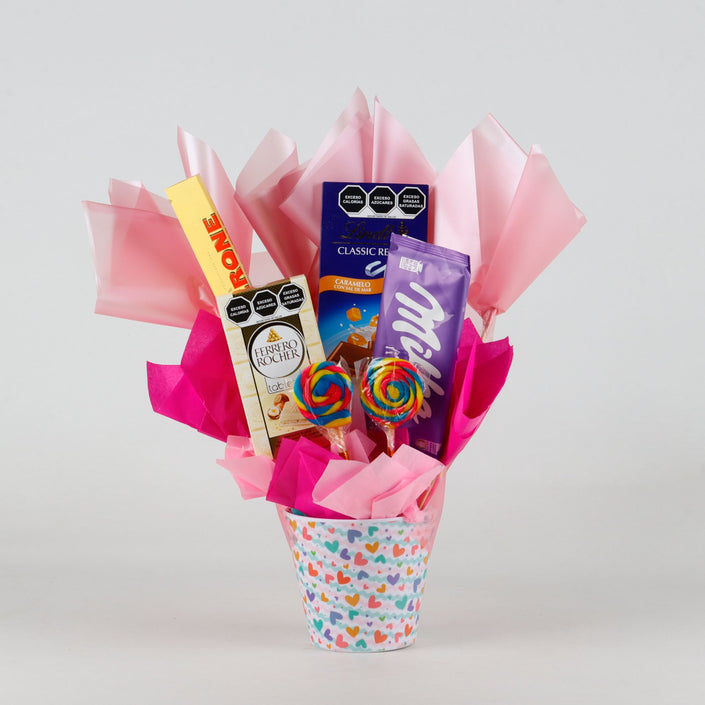 Candy Bouquet con Barras Gigantes de Chocolate
