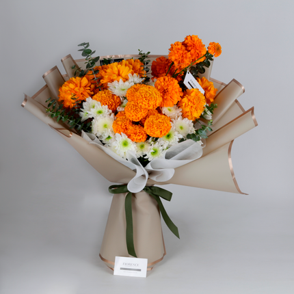 Ramo con Cempasúchil y Margaritas.
