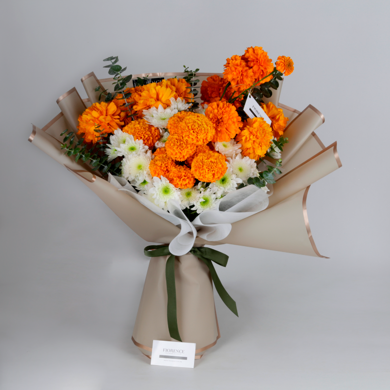 Marigold and Daisies Bouquet 