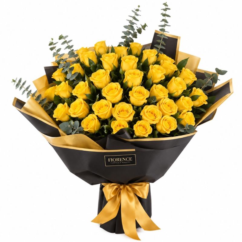 Bouquet 50 Rosas Amarillas