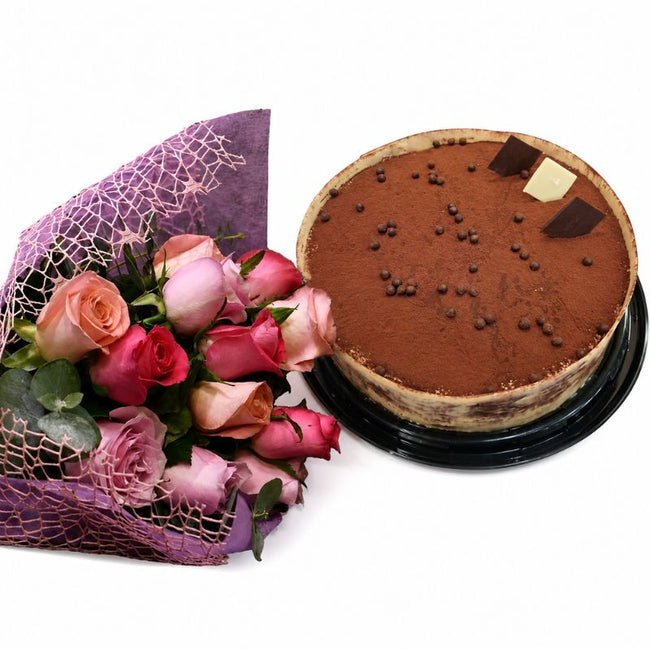 Bouquet and Truffle chocolate Cake