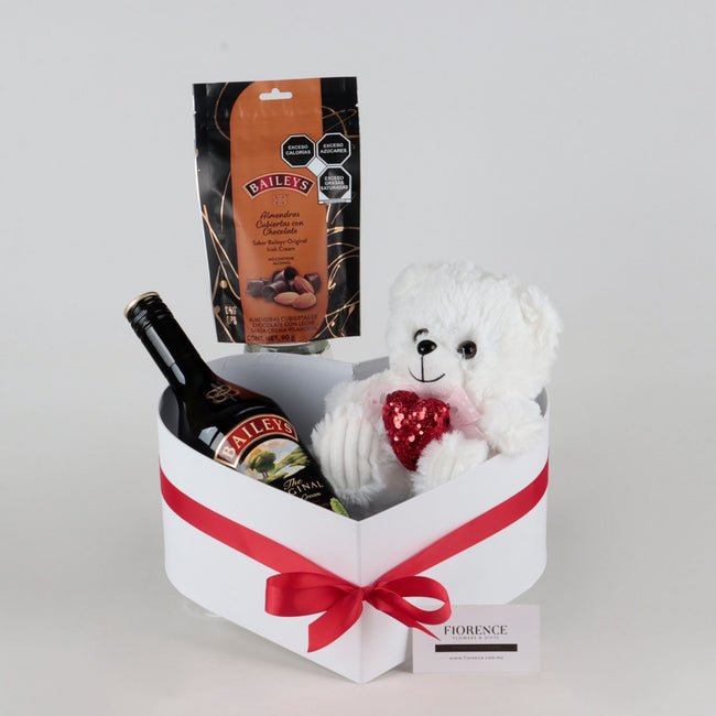 Caja Dulce Corazón con Baileys, Osito y Chocolates