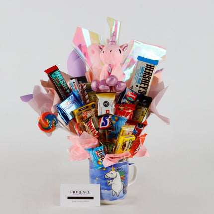 Candy Bouquet Mágico con Unicornio de Peluche.
