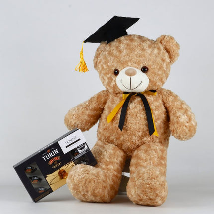 Regalo con Oso de Graduación y Chocolates Elit