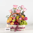 Pink Basket and Select Fruits