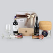 Gift Box with Red Wine Bottles and Gourmet Selection