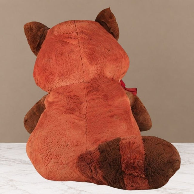 Regalo con peluche de panda rojo y chocolates Ferrero Rocher