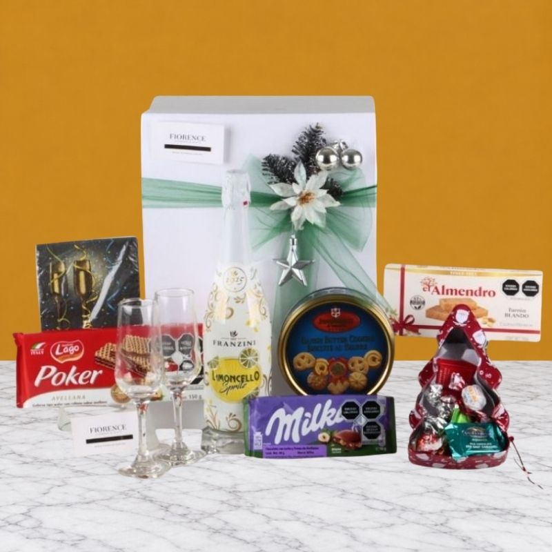 Caja Navideña de Regalo Dulce con Limoncello Spritz