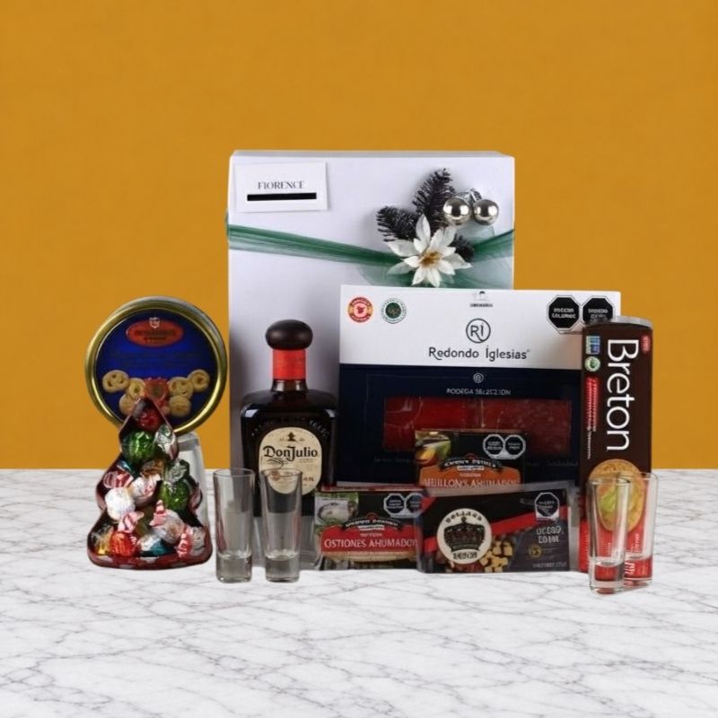 Gourmet Christmas Gift with Don Julio Añejo Tequila and Select Products