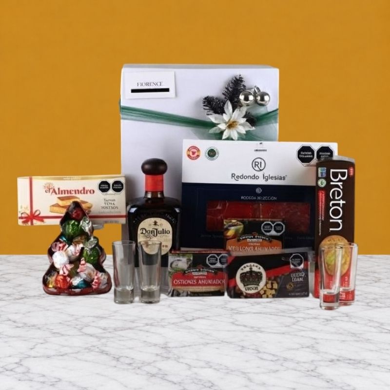 Gourmet Christmas Gift with Don Julio Añejo Tequila and Select Products