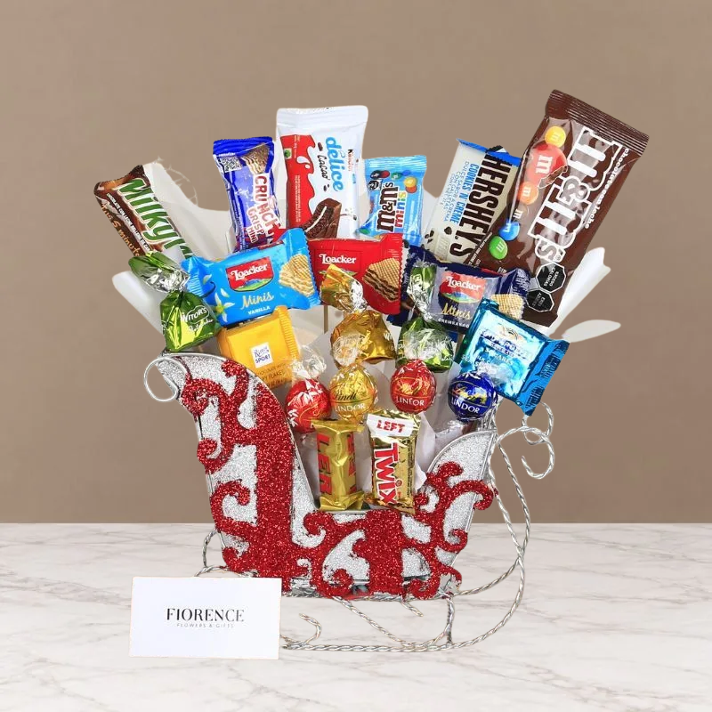 Sweet Christmas Sleigh | Chocolate Candy Bouquet