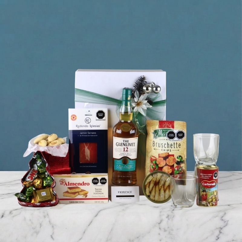 Regalo Navideño Gourmet The Glenlivet 12 | Jamón y Botanas