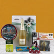 Luxury Alcohol-Free Christmas Gift Box with Freixenet Blanco, Cookies, Tea, and Gourmet Jam 