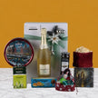 Luxury Alcohol-Free Christmas Gift Box with Freixenet Blanco, Cookies, Tea, and Gourmet Jam 