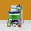 Cozy Moments Christmas Gift Set: Kate Spade Blanket, Tea, and Honey