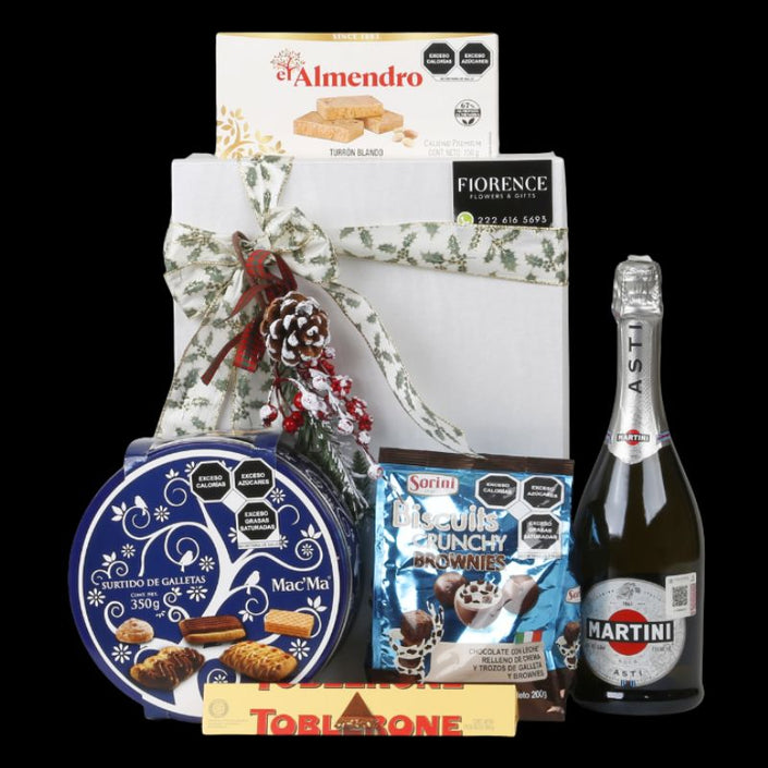 Especial Regalo Navideño Gourmet con Vino espumoso Martini Asti