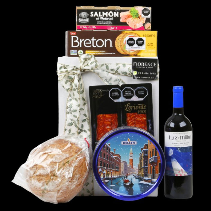 Gourmet Christmas Gift with Ribera del Duero Red Wine