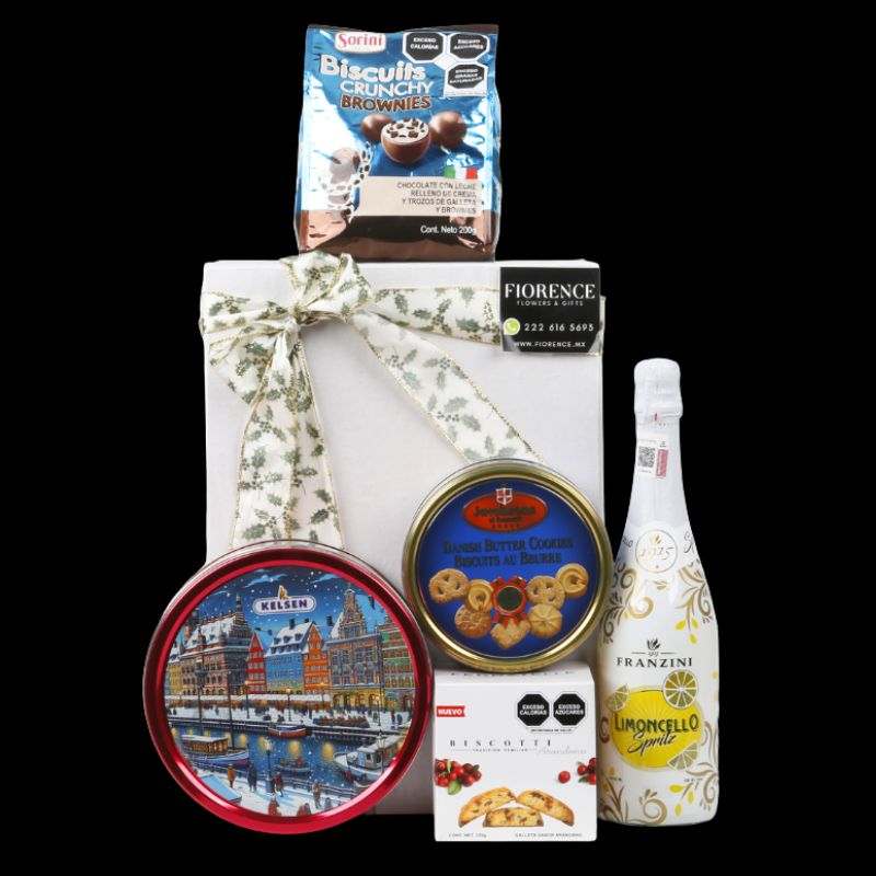 Caja de Regalo Navideño Dulce con Limoncello Spritz
