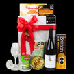 Christmas Gift Box with French Red Wine and Gourmet Selection