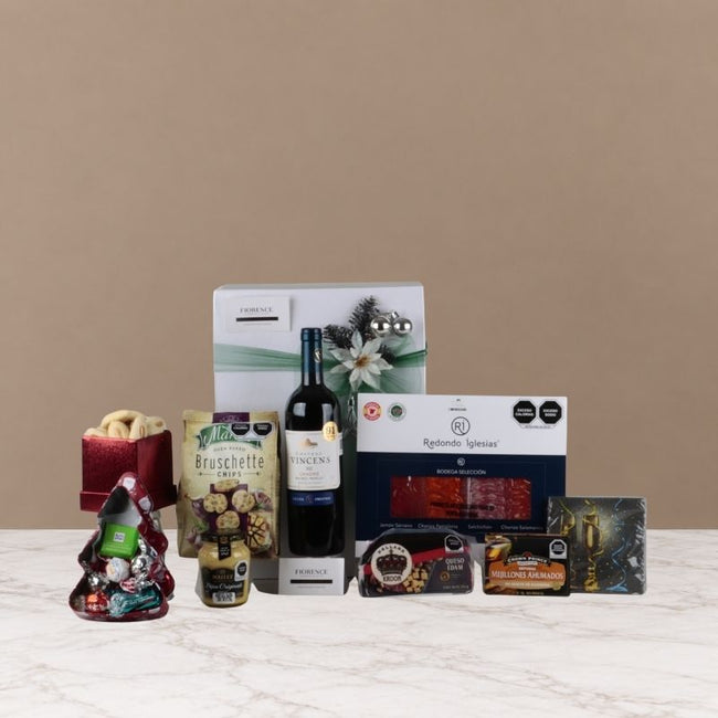 Regalo Navideño Gourmet Vincens: Vino Tinto y Maridaje Fino
