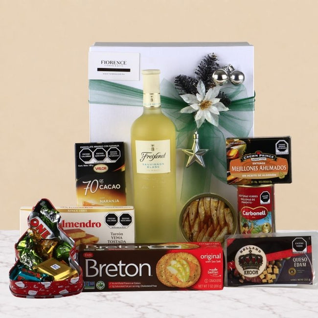 Freixenet Spanish White Wine Christmas Gift Box | Seafood, Cheese & Gourmet Chocolate
