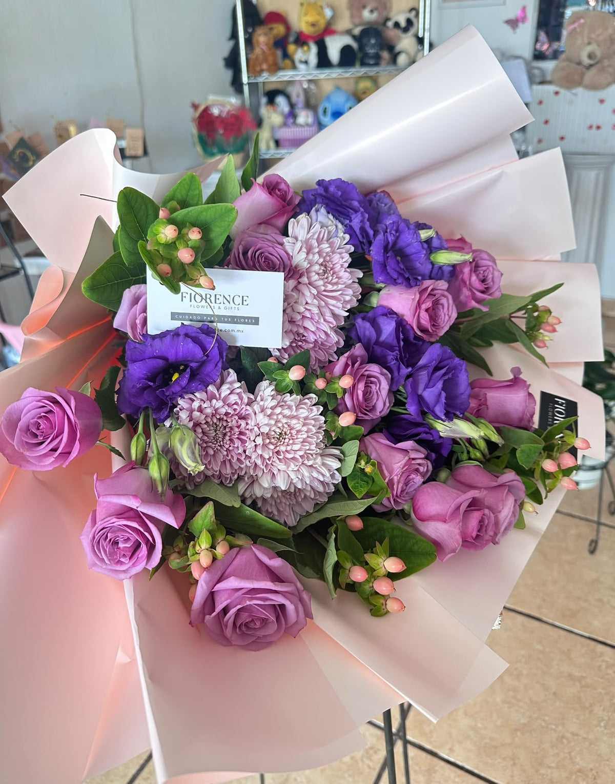 Bouquet of purple flowers 