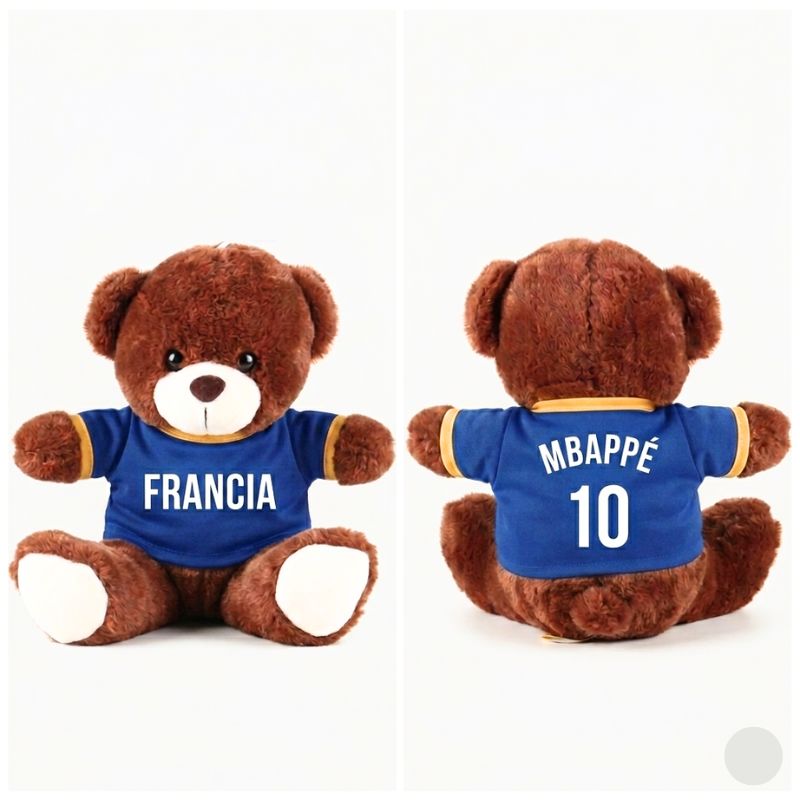 “France” Candy Bouquet with Custom Soccer Bear, Sweets & Balloon