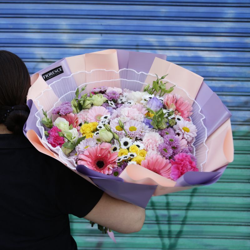 Ramo Pastel Dream: Mix de Gerberas y Margaritas 