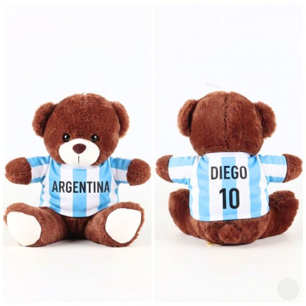 Candy Bouquet “Argentina” con Oso Futbolista Personalizado, Dulces y Globo