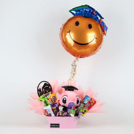 Caja de Regalo con Peluche de Ángel Graduada y Snacks