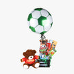 “Spain” Candy Bouquet with Custom Soccer Bear, Sweets & Balloon