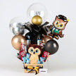 Graduation Crate: Owl Plush, Premium Chocolates & Balloons