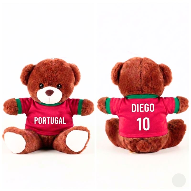 “Portugal” Candy Bouquet with Custom Soccer Bear, Sweets & Balloon
