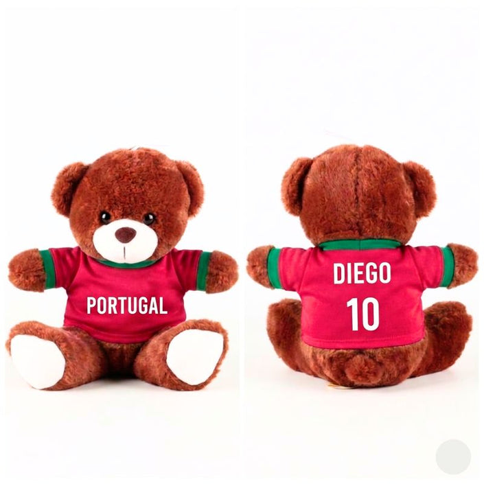 Candy Bouquet “Portugal” con Oso Futbolista Personalizado, Dulces y Globo