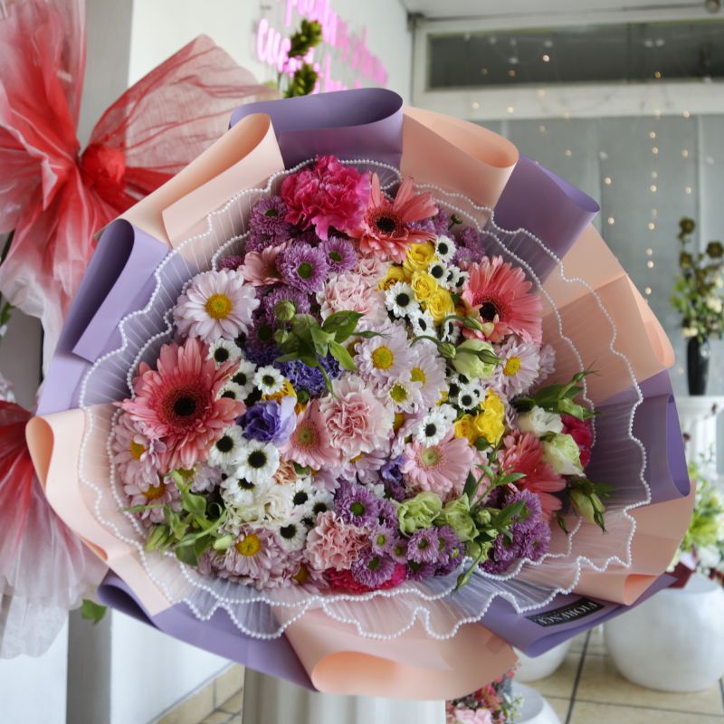 Ramo Pastel Dream: Mix de Gerberas y Margaritas 